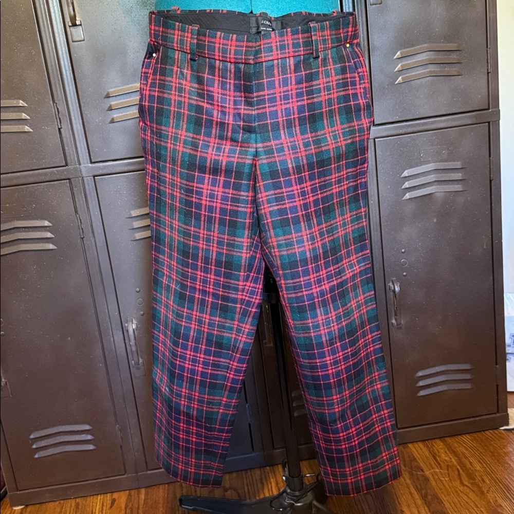 J. Crew Tartan Plaid capri Pants sz 2p